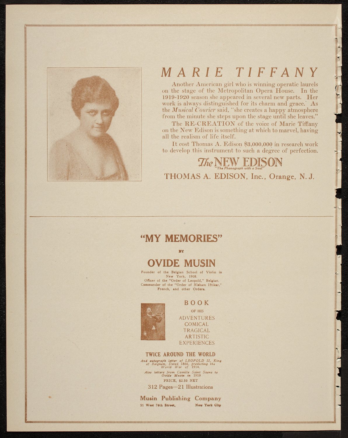 Kriens Symphony Club, May 18, 1920, program page 2