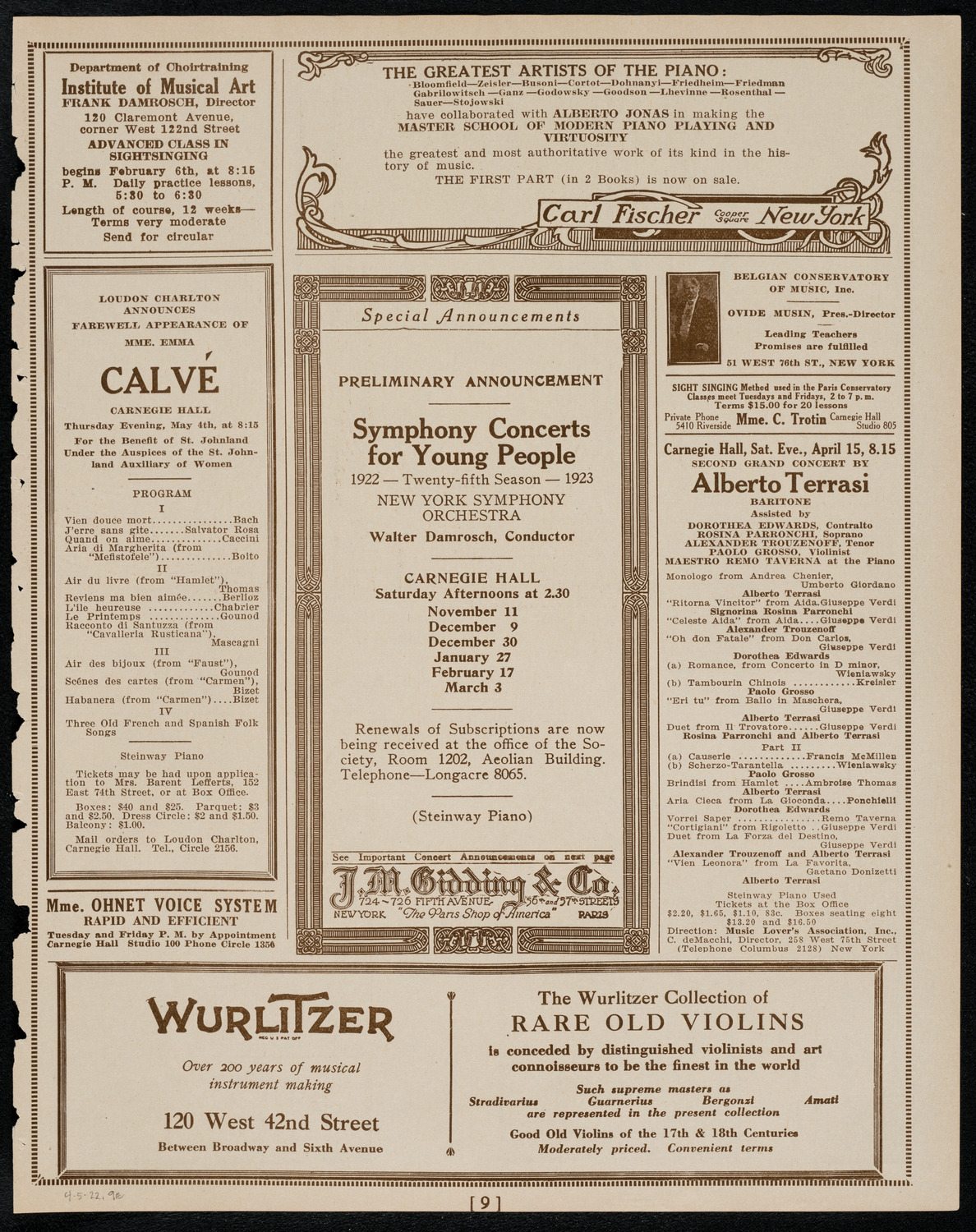 Meeting: Association Against the Prohibition Amendment, April 6, 1922, program page 9