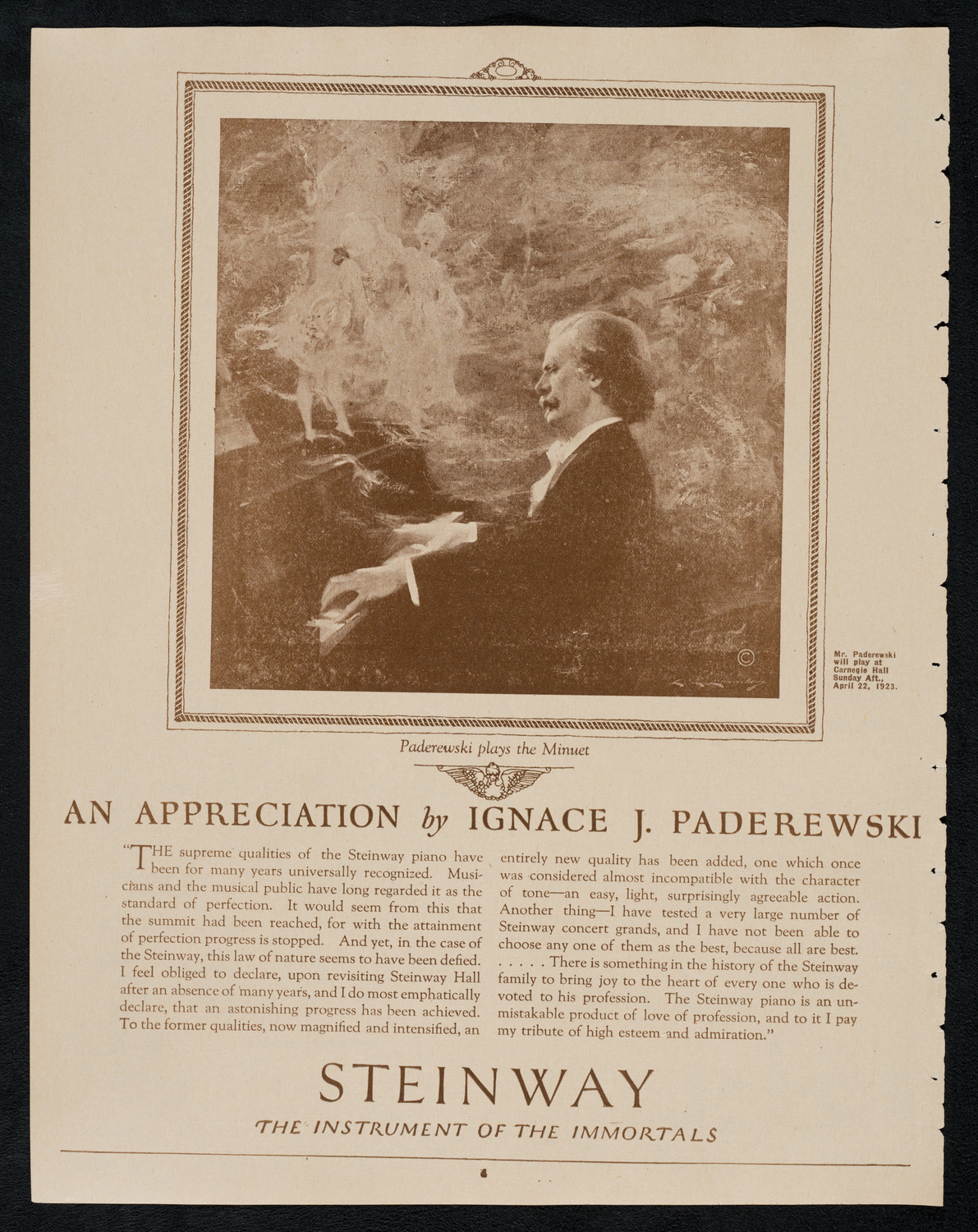 The Full Membership of The Philharmonic Orchestra, April 18, 1923, program page 4