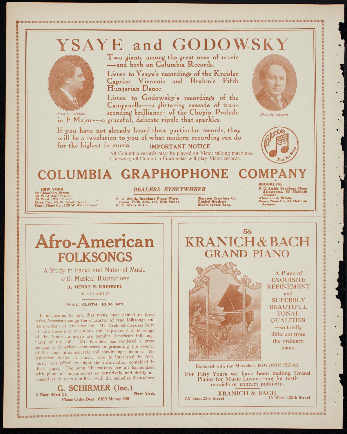New York Philharmonic, February 22, 1914, program page 6