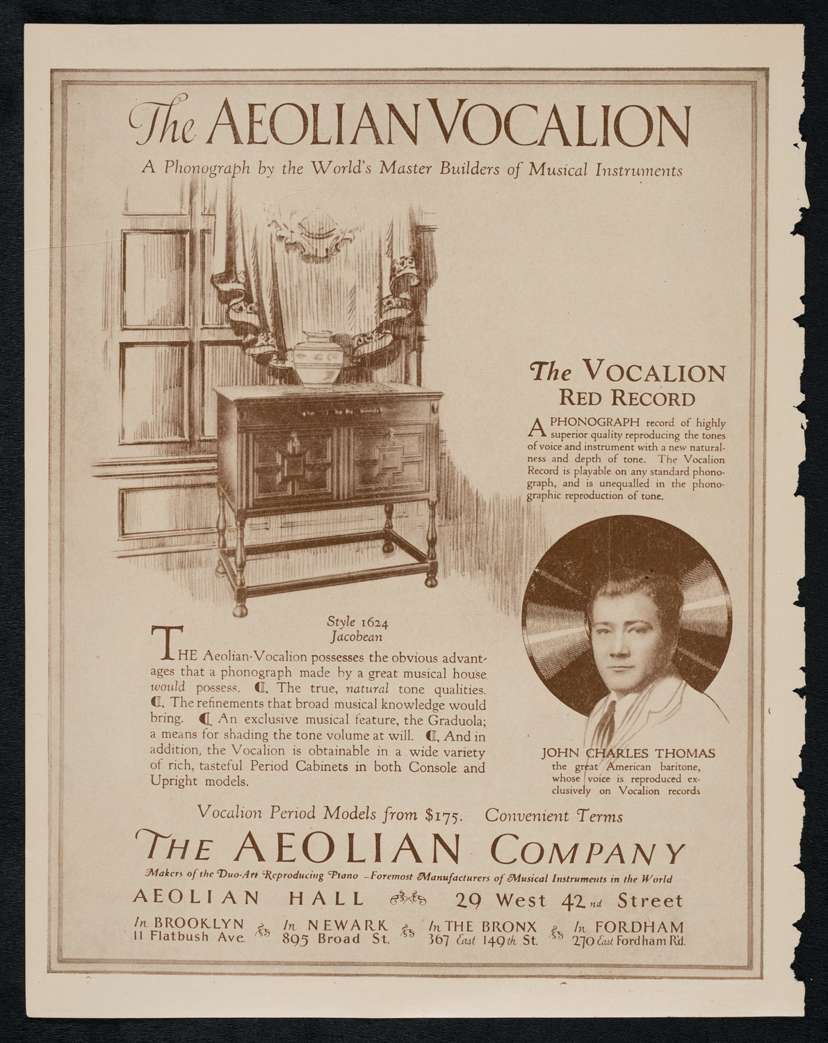 Paul Bender, Baritone, March 20, 1923, program page 2