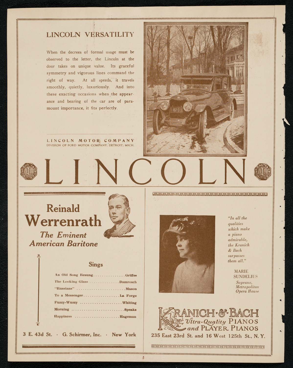 New York Symphony Orchestra, February 14, 1924, program page 6