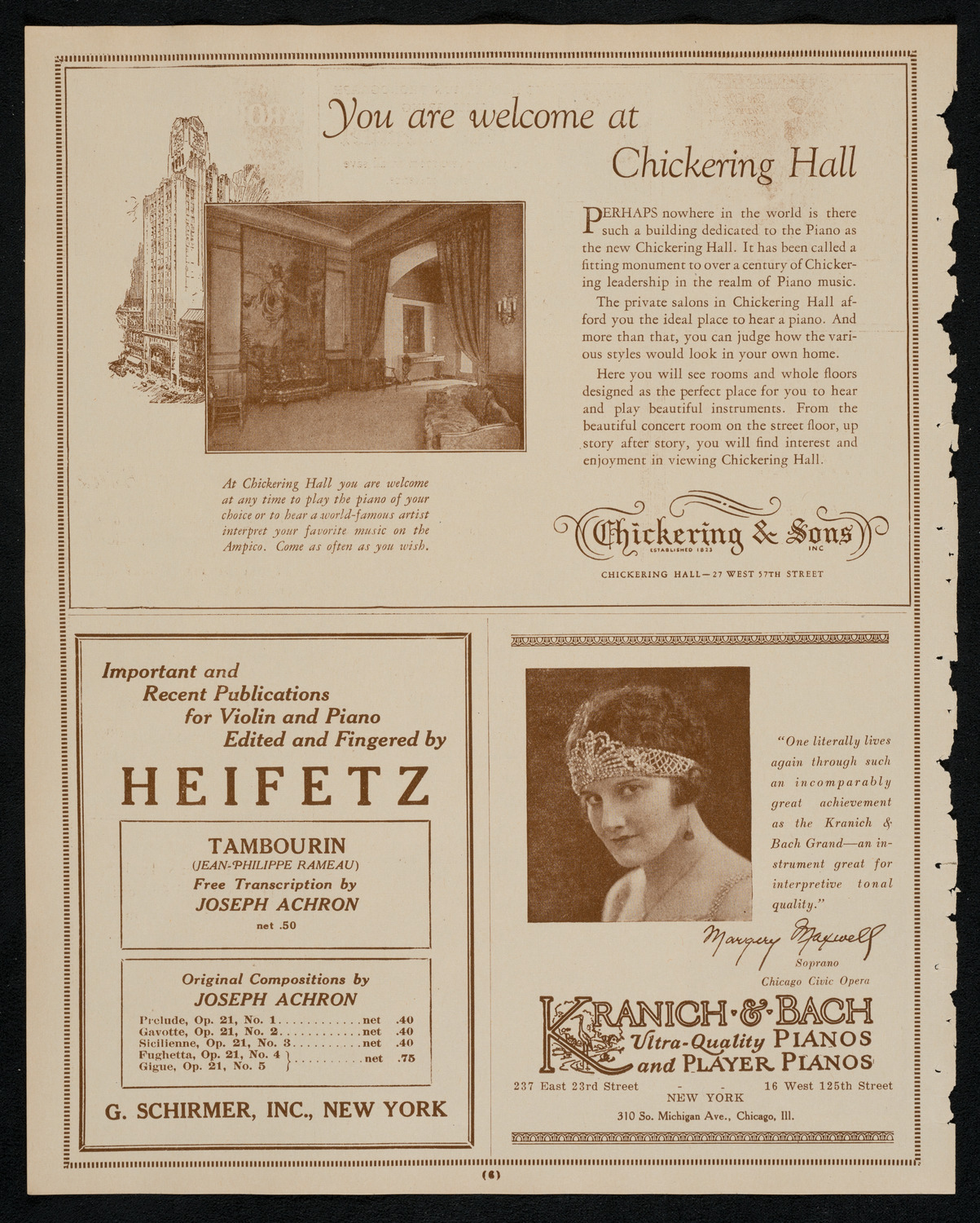 New York Philharmonic, November 19, 1925, program page 6