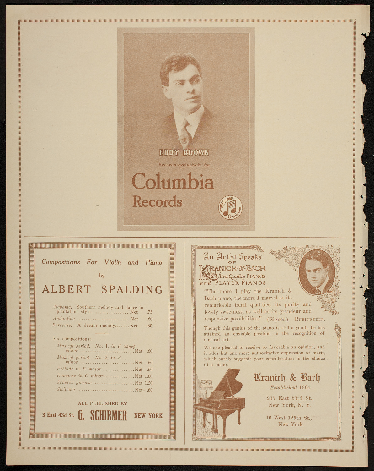 Josef Shlisky, Tenor, January 4, 1920, program page 6