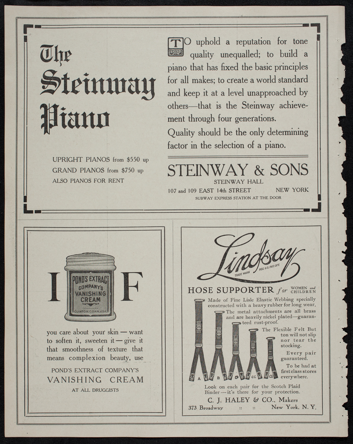 Mischa Elman, Violin, October 26, 1912, program page 4