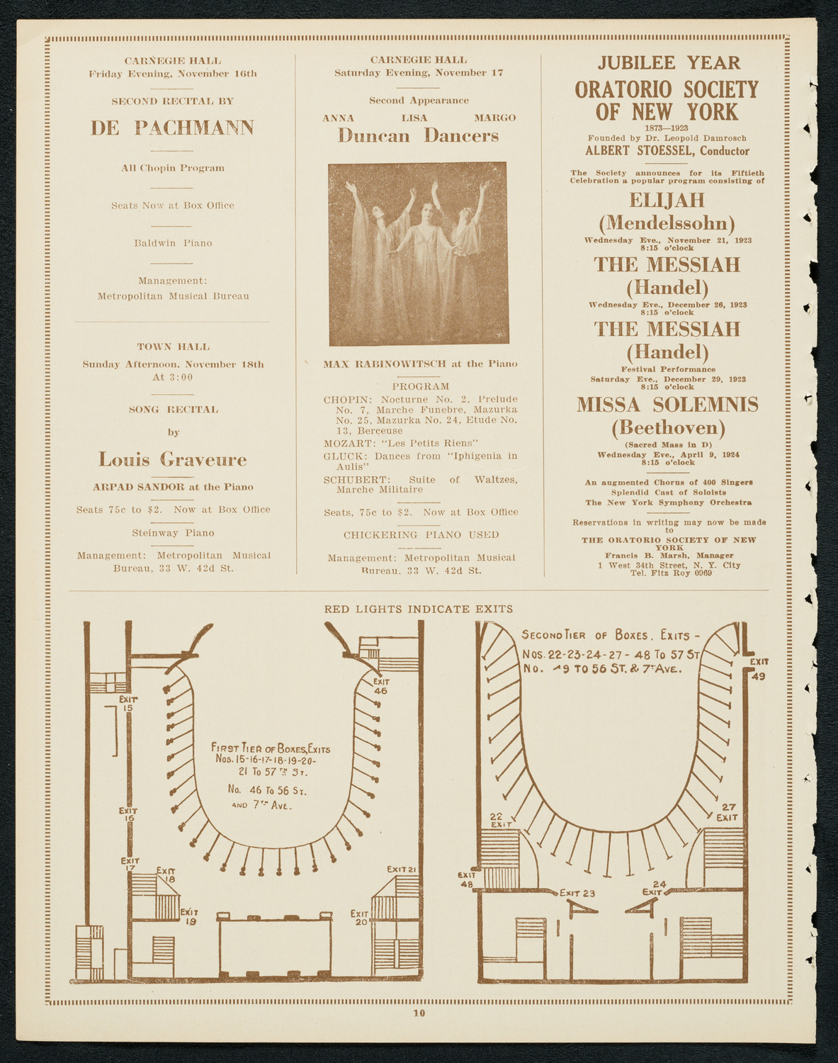 New York Philharmonic Students' Concert, November 12, 1923, program page 10