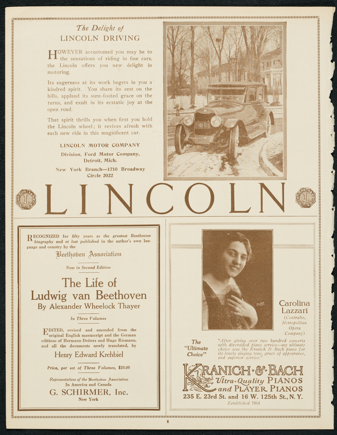 State Symphony Orchestra of New York, December 23, 1923, program page 6