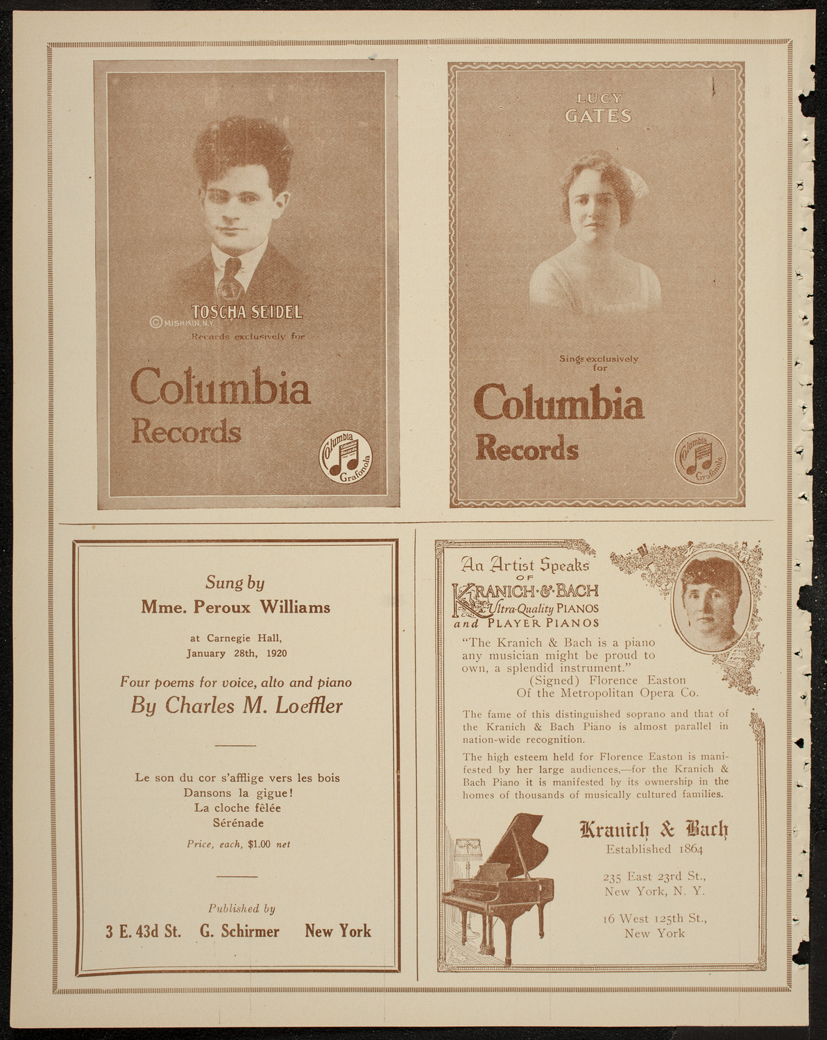 New York Philharmonic, February 15, 1920, program page 6