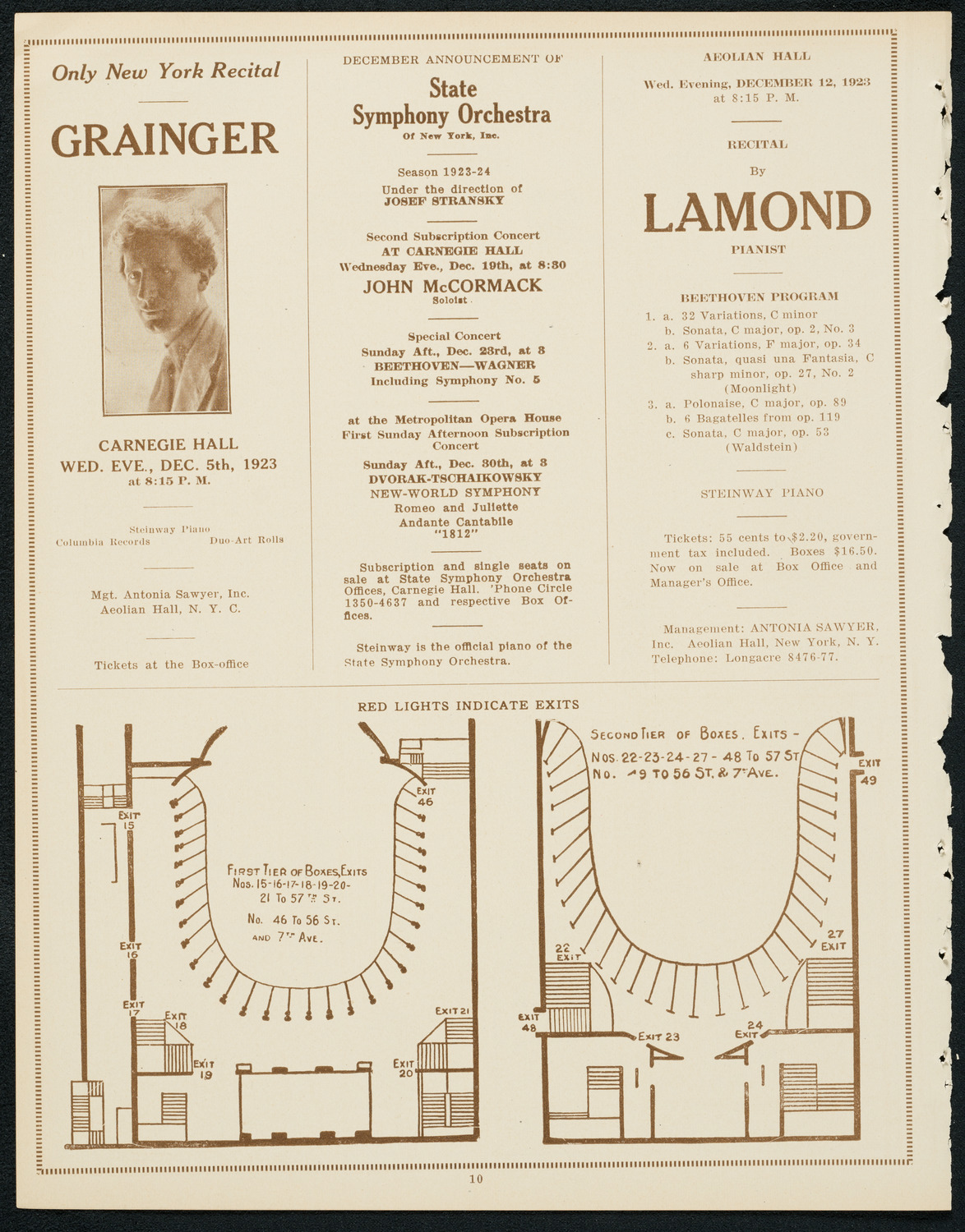 New York Philharmonic Students' Concert, December 3, 1923, program page 10