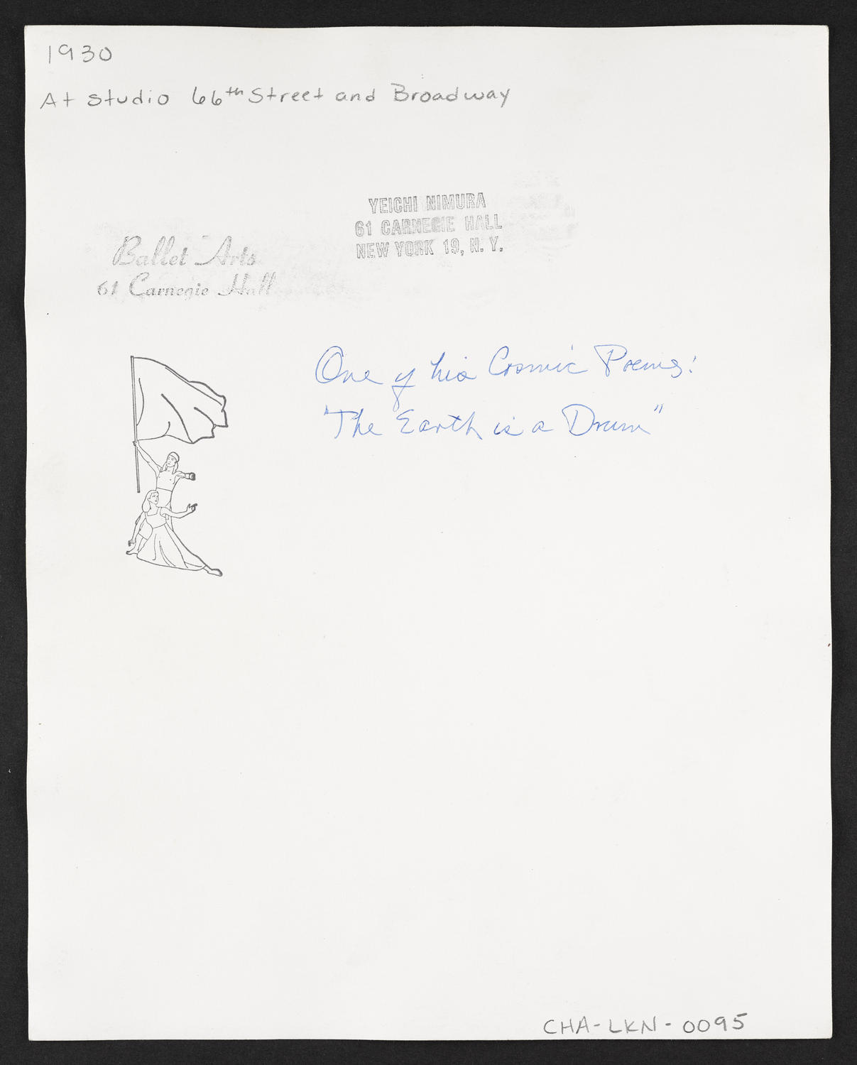 Yeichi Nimura in "The Earth is a Drum", 1930 (back)