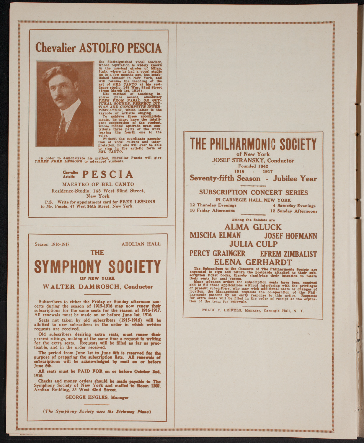 Graduation: Packard Commercial School, May 25, 1916, program page 8