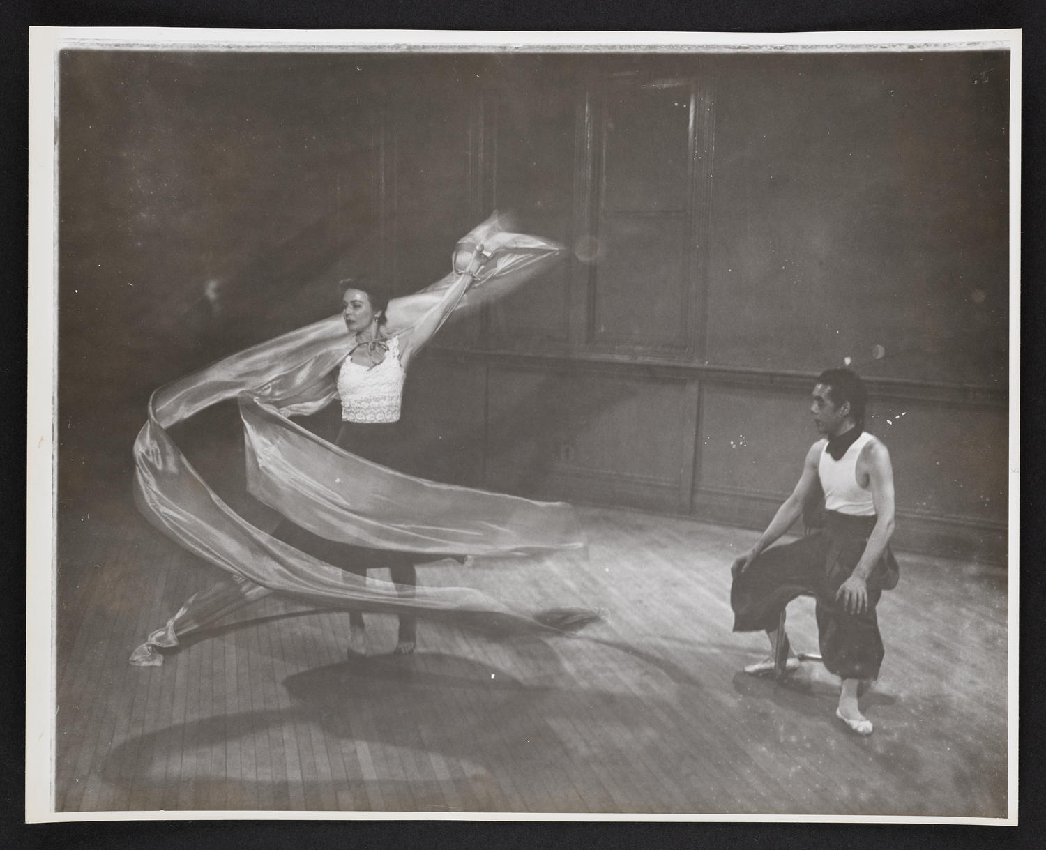 Yeichi Nimura and Gemze de Lappe rehearsing at Ballet Arts, Carnegie Hall Studio #61, c. 1965