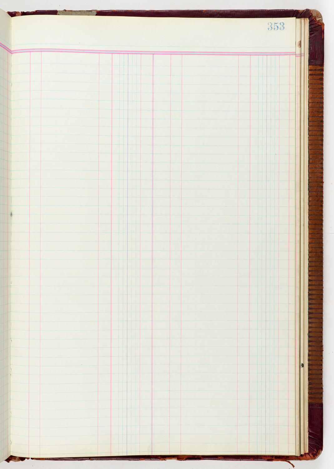 Music Hall Accounting Ledger Journal, volume 6, page 353