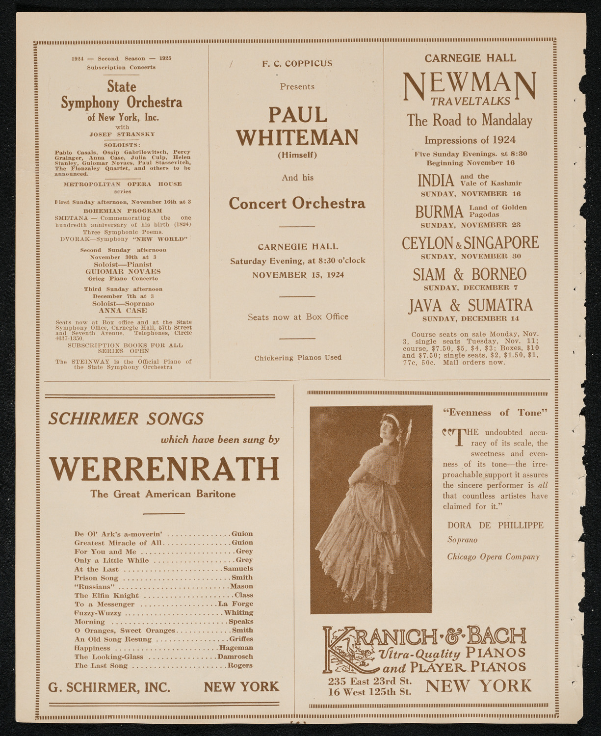 New York Philharmonic Students' Concert, November 12, 1924, program page 6