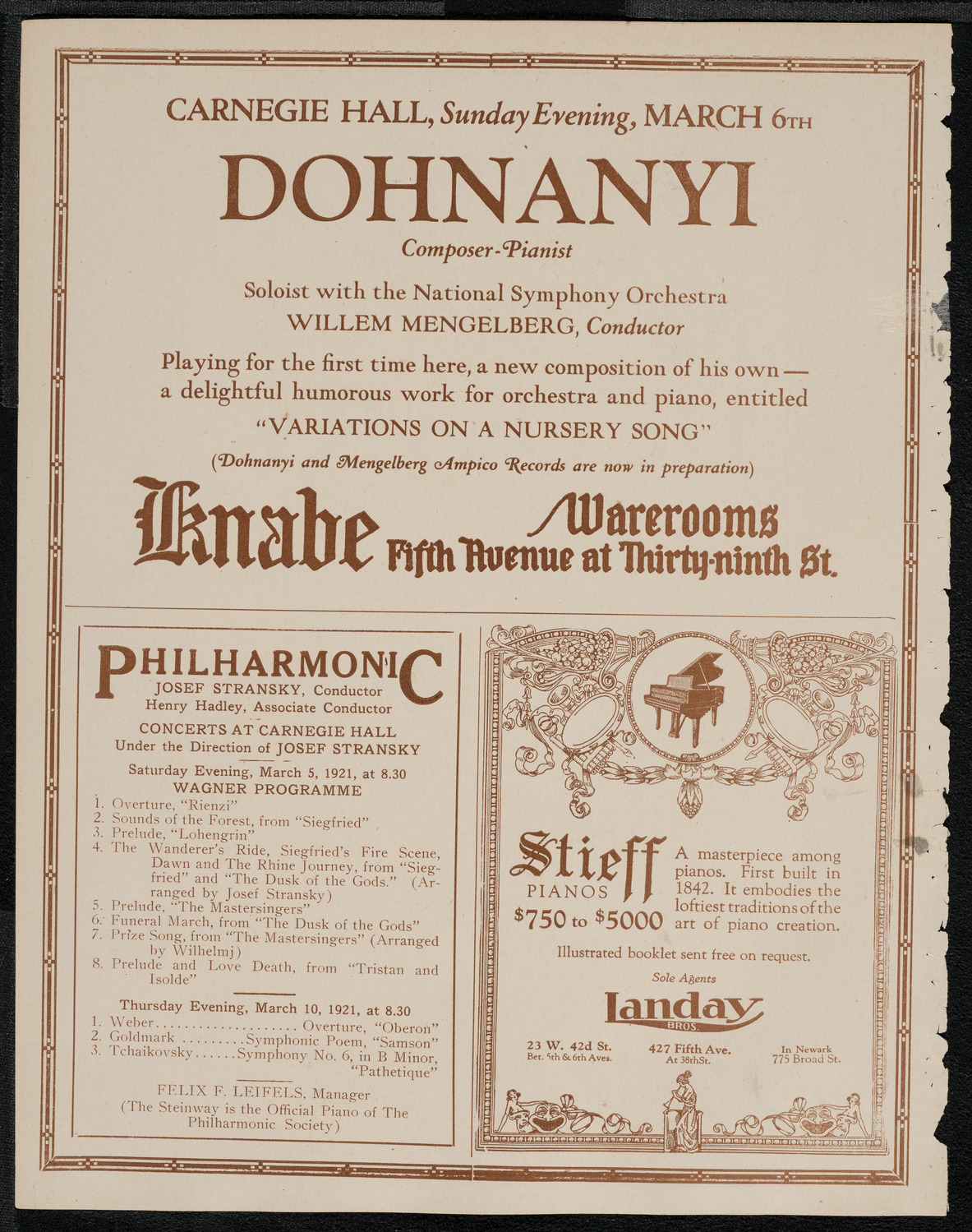Symphony Concert for Young People, March 5, 1921, program page 12