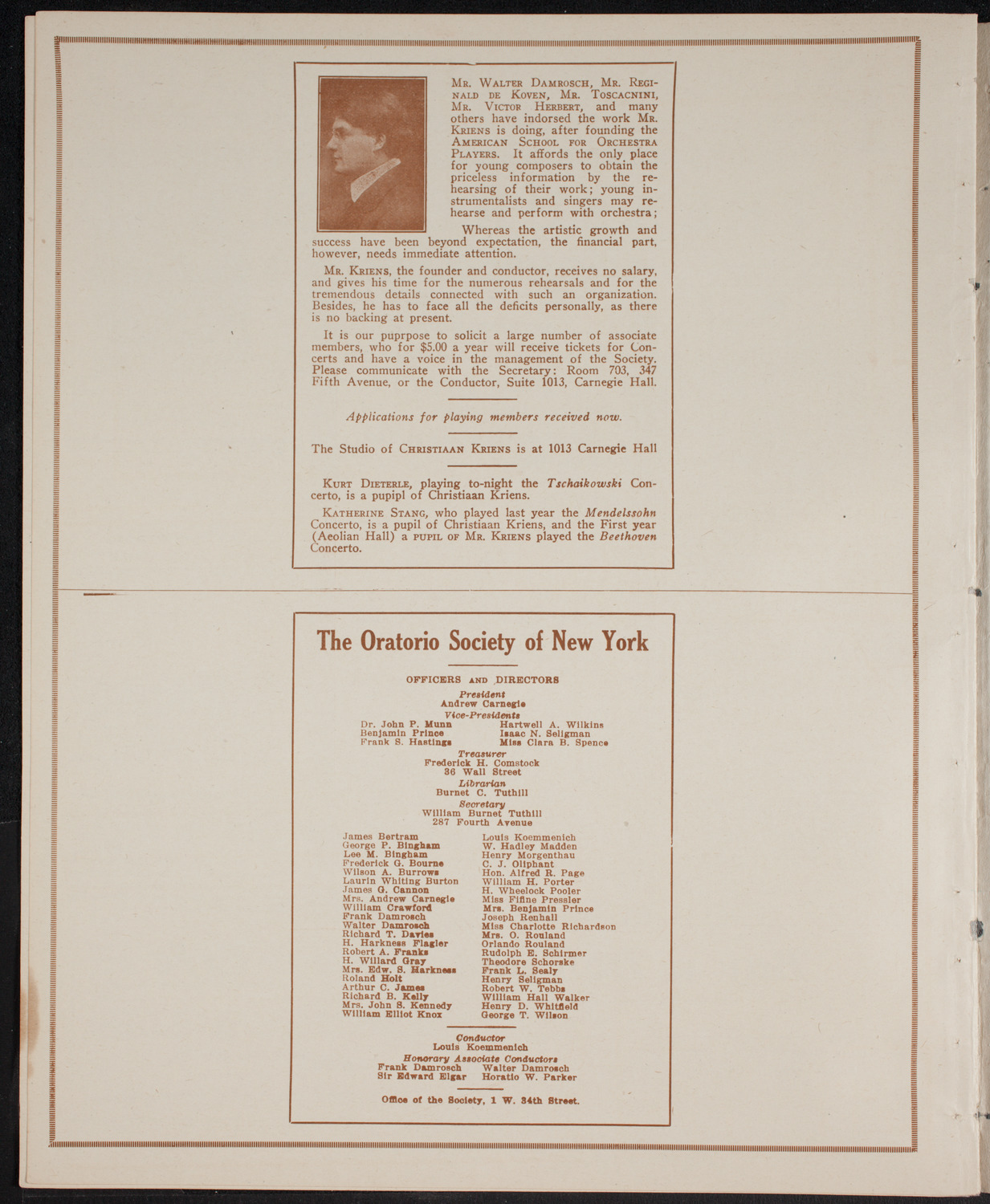 Graduation: New York College of Dentistry, June 15, 1916, program page 10