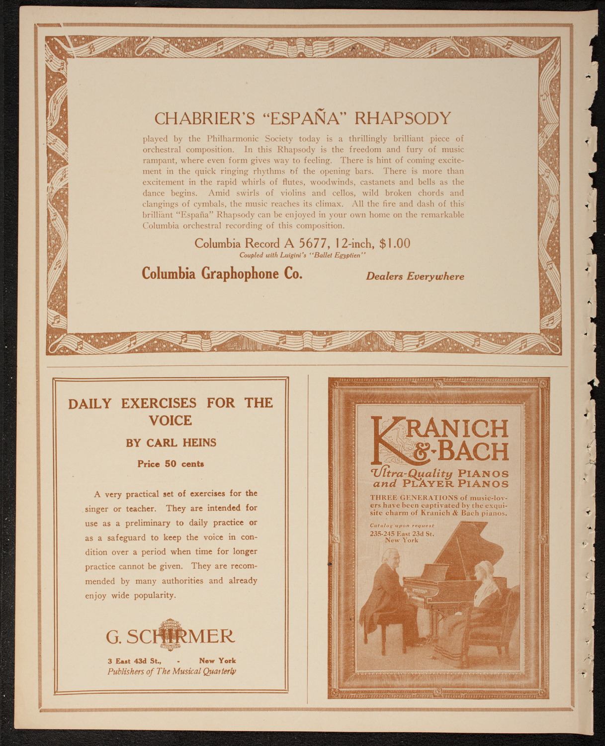 New York Philharmonic, February 25, 1917, program page 6