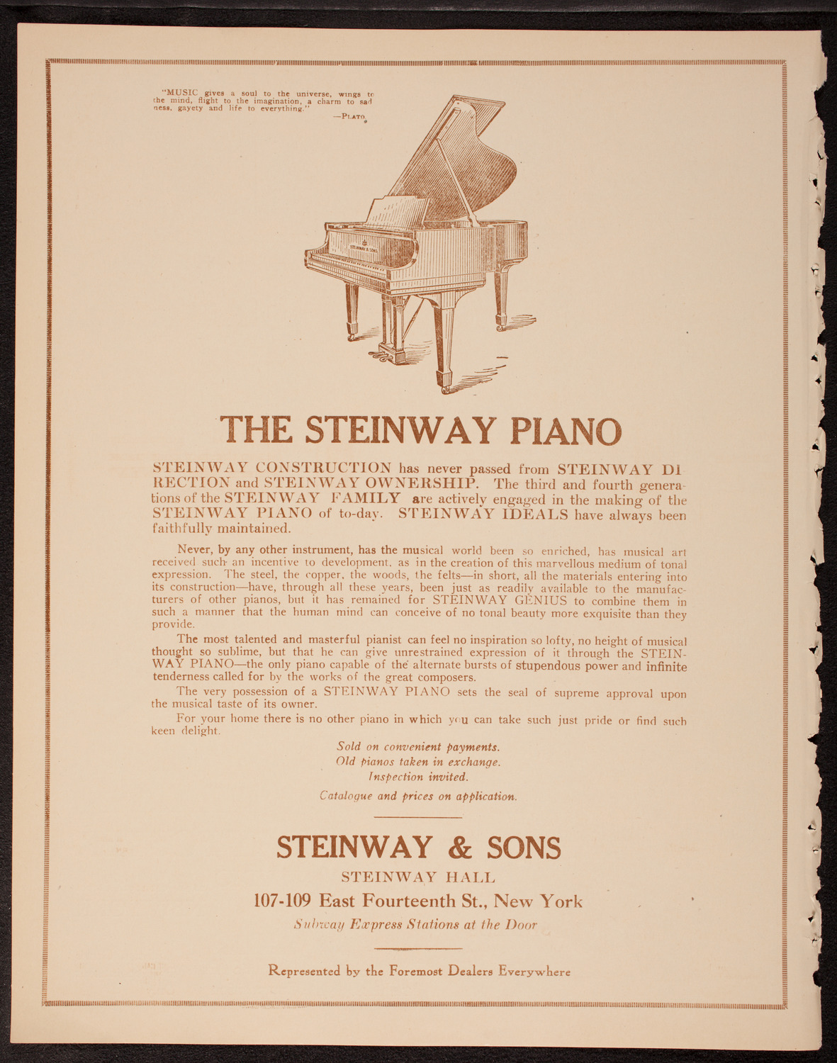 Evening Mail Save-A-Home Fund Concert: New York Philharmonic, November 19, 1919, program page 4