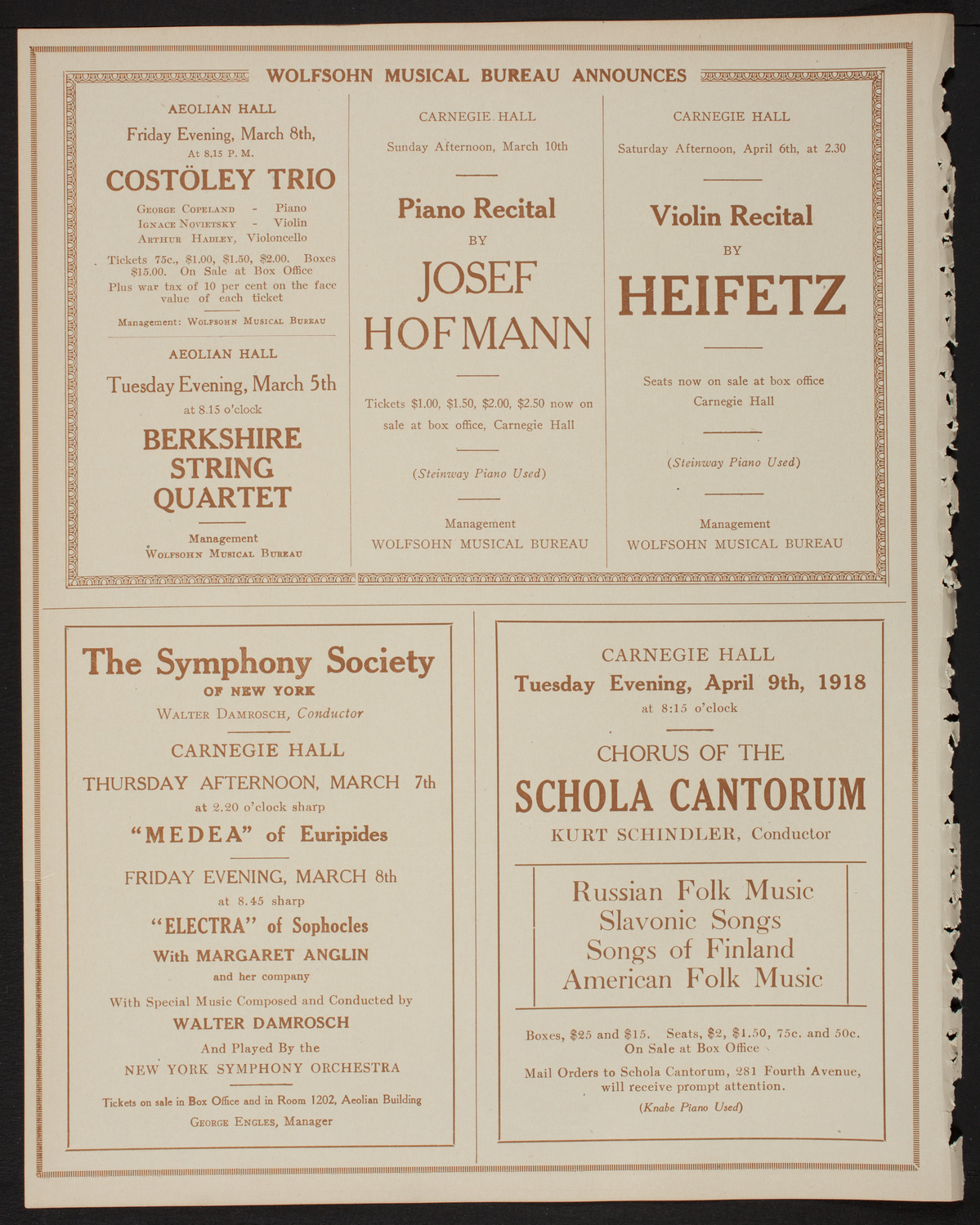 Amelita Galli-Curci, Soprano, March 4, 1918, program page 8