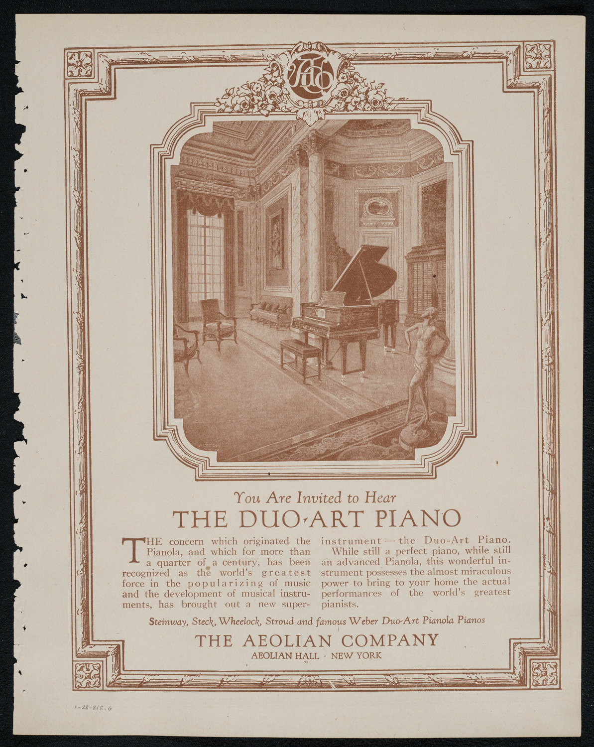 New York Symphony Orchestra, January 28, 1921, program page 11