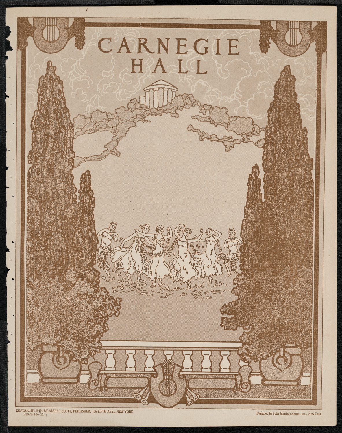 Schola Cantorum of New York, March 16, 1921, program page 1