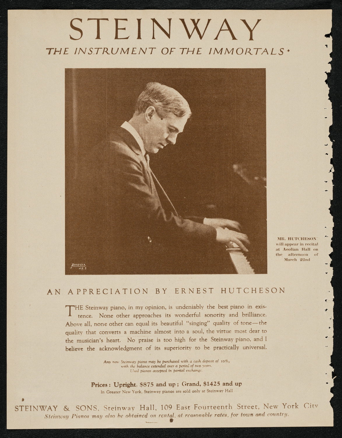 Philadelphia Orchestra, March 11, 1924, program page 4