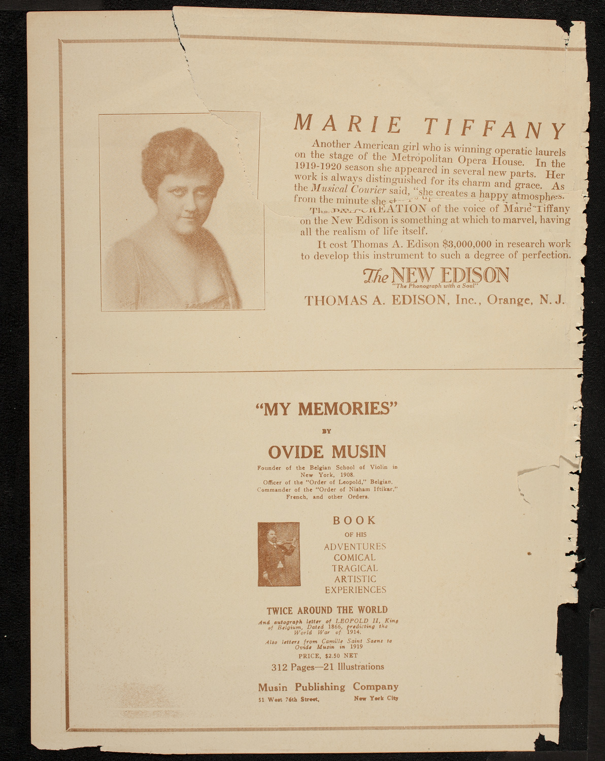 Graduation: Manhattan College, June 15, 1920, program page 2