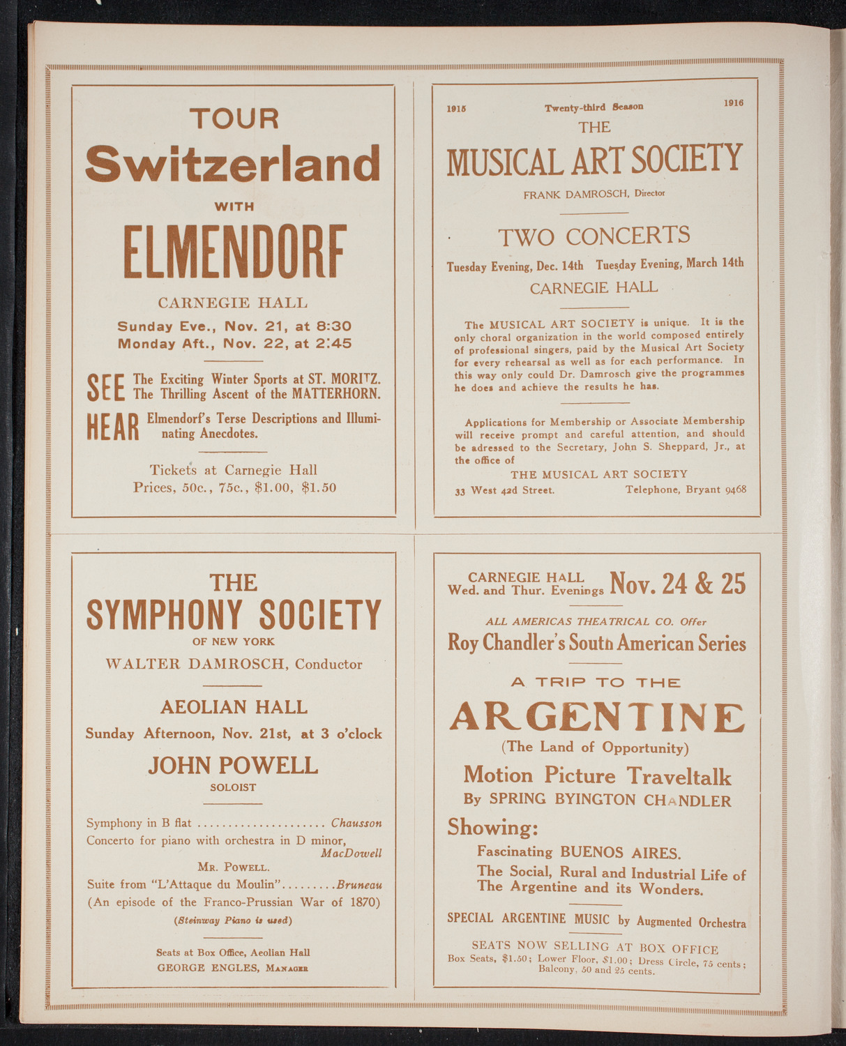 Meeting: The Humanitarian Cult, November 16, 1915, program page 8