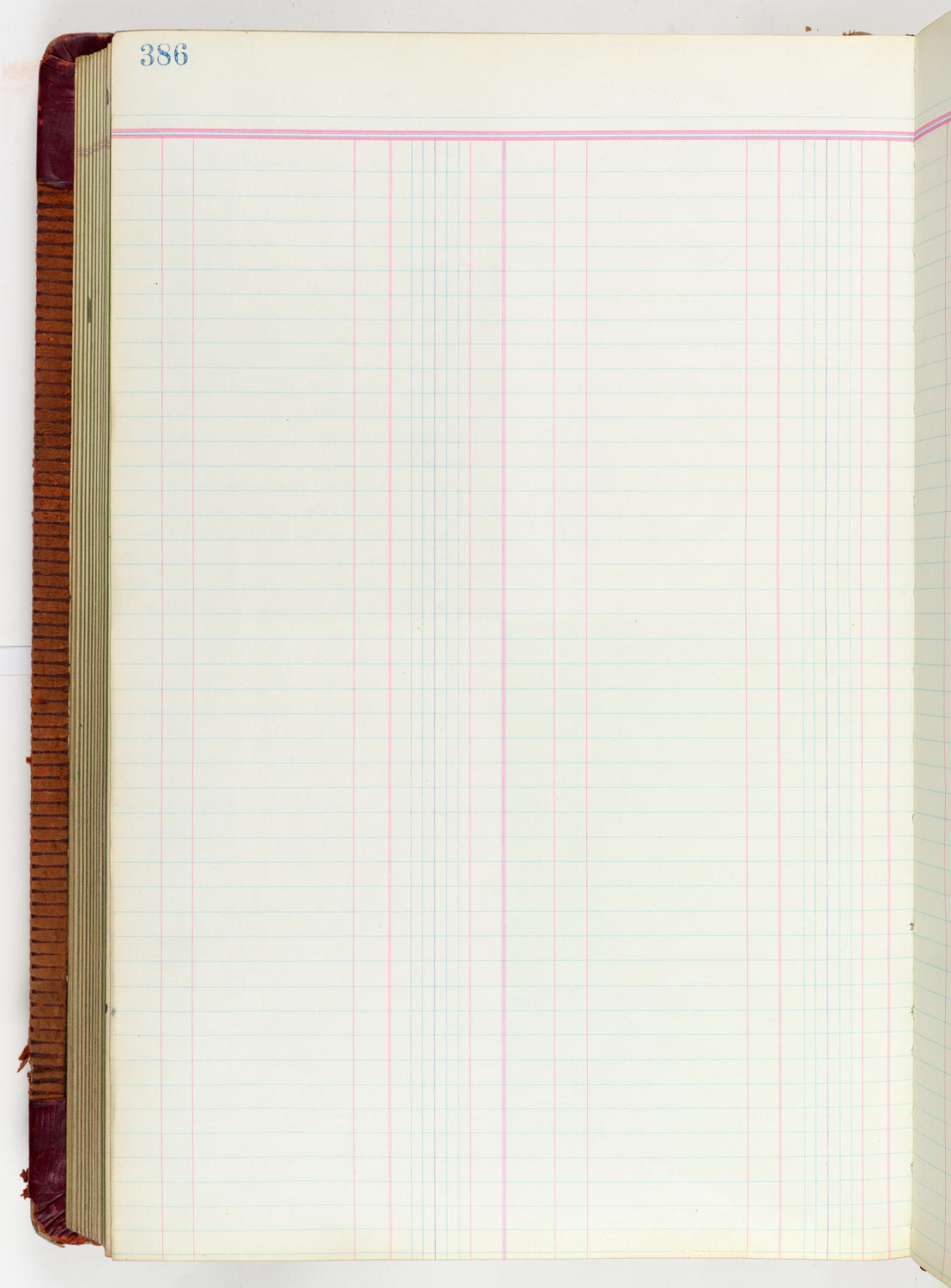 Music Hall Accounting Ledger Journal, volume 6, page 386