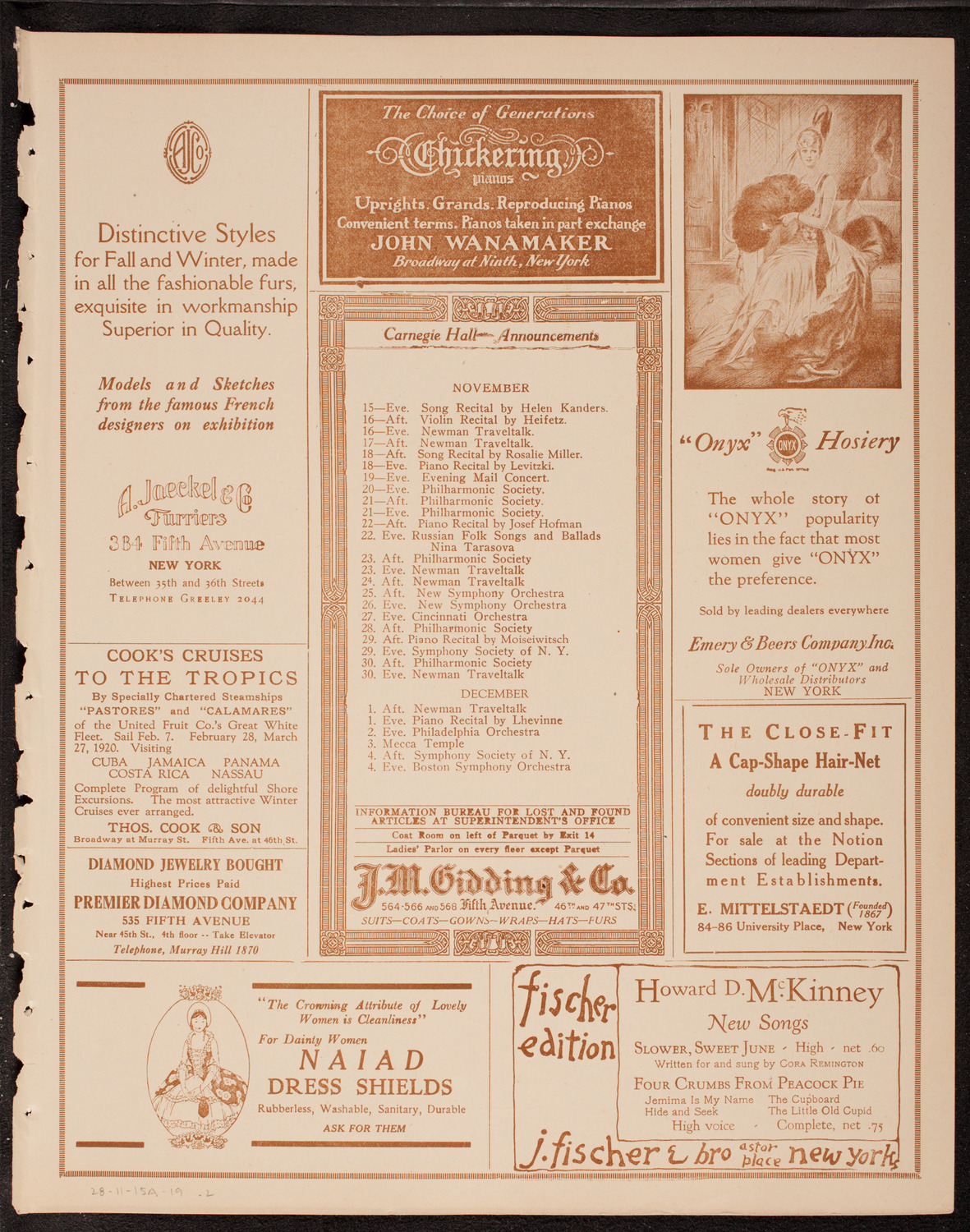 Symphony Concert for Young People, November 15, 1919, program page 3