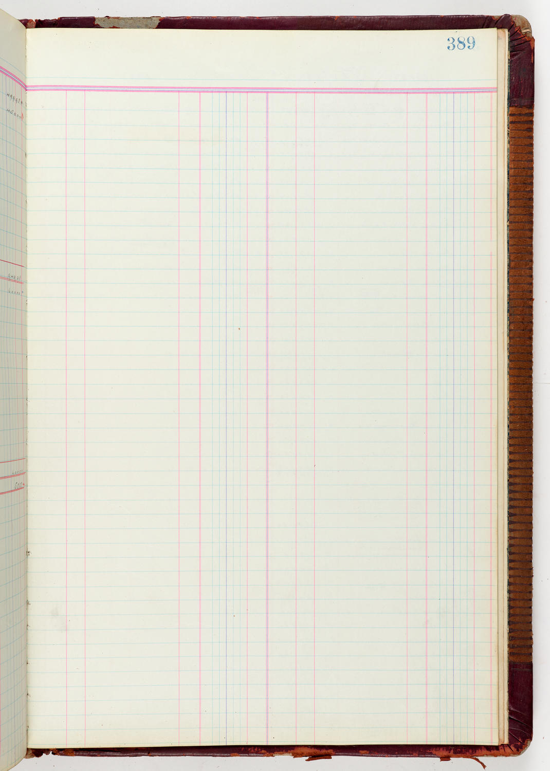 Music Hall Accounting Ledger Journal, volume 6, page 389