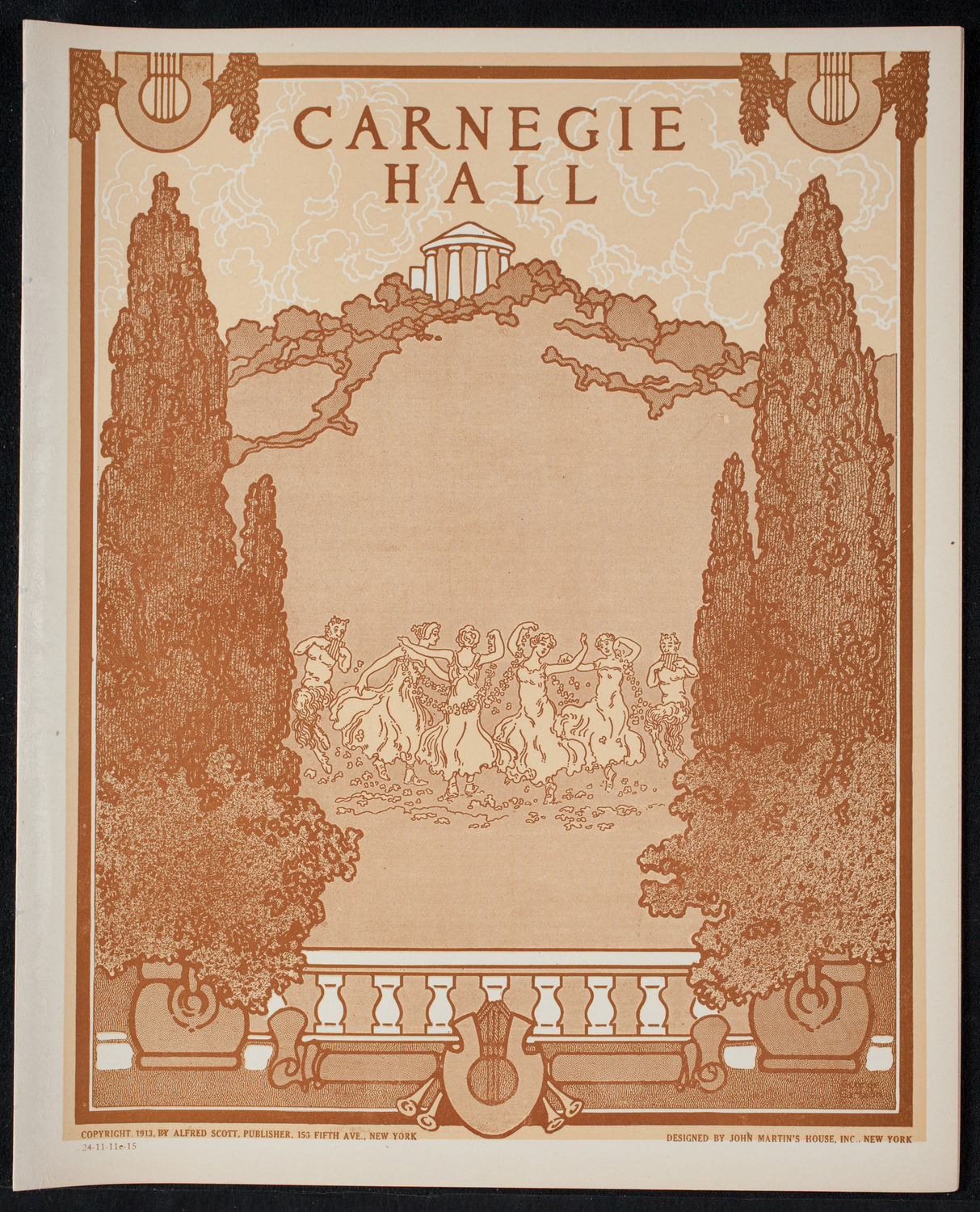 New York Philharmonic, November 11, 1915, program page 1