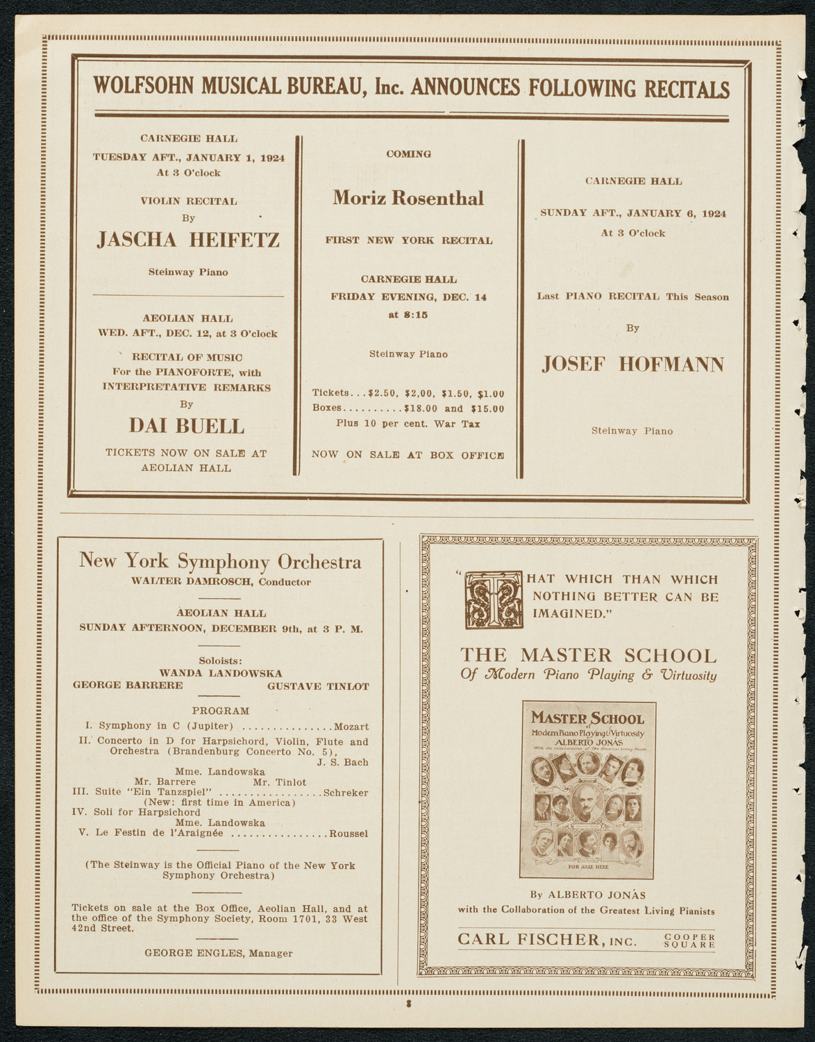 Symphony Concert for Young People, December 8, 1923, program page 8