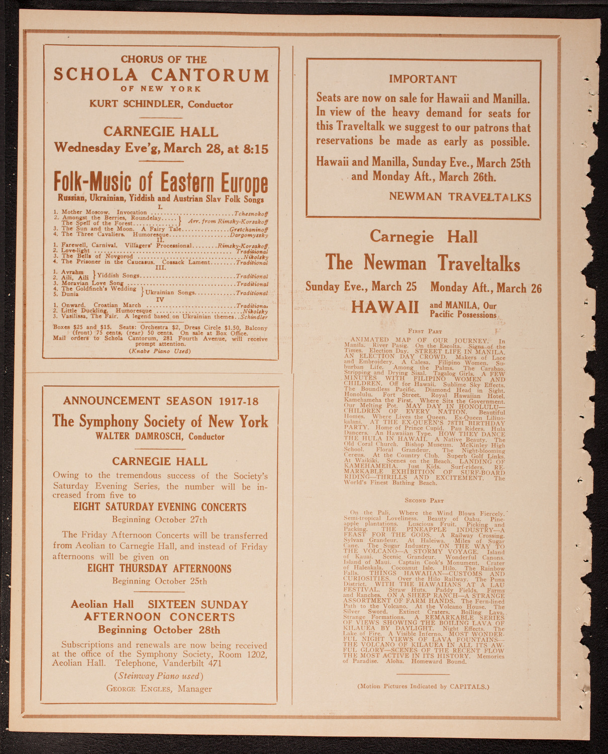 Newman Traveltalks: Korea, March 19, 1917, program page 8