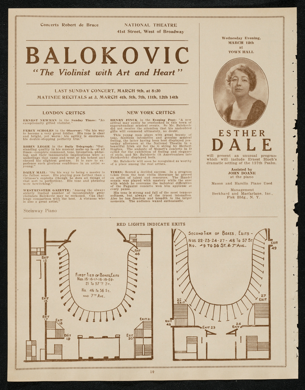 New York Philharmonic, March 9, 1924, program page 10