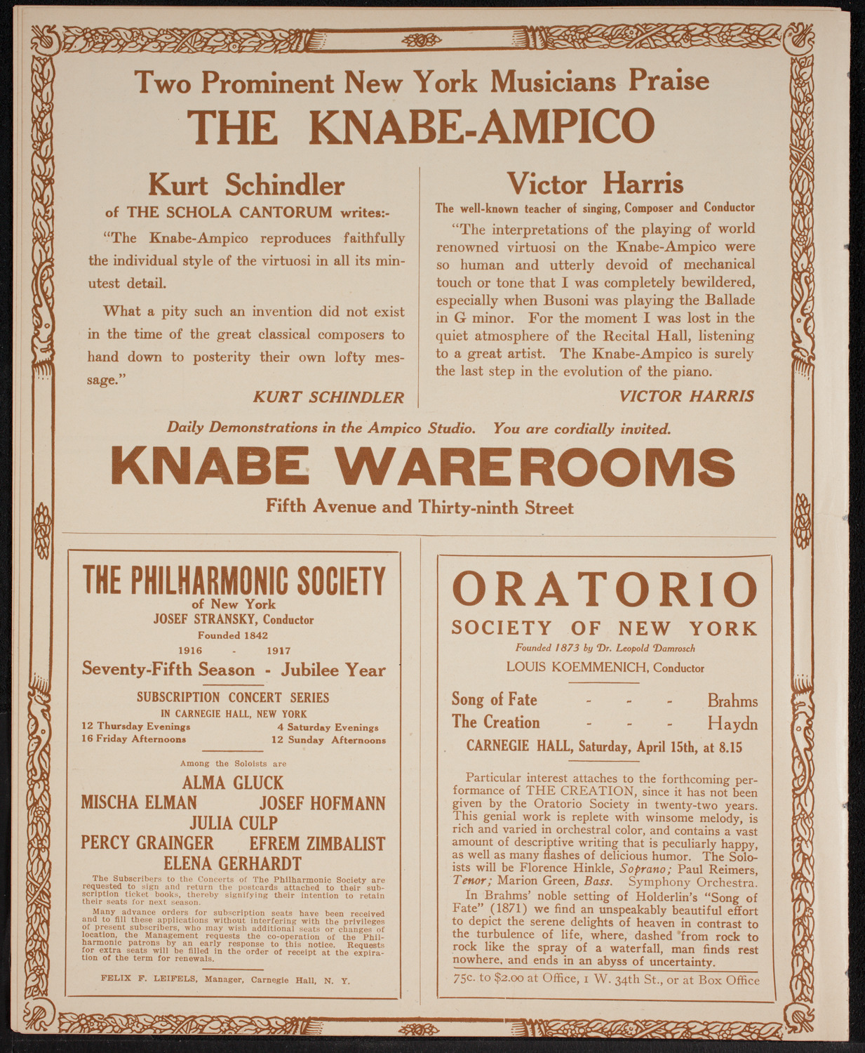 Olga Carrara, Soprano, April 4, 1916, program page 12