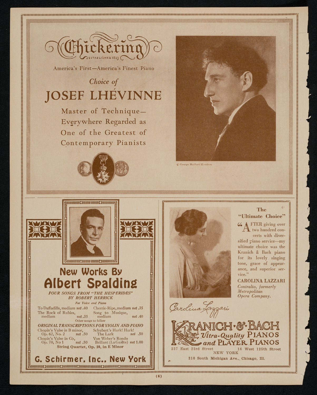 Philadelphia Orchestra, December 15, 1925, program page 6