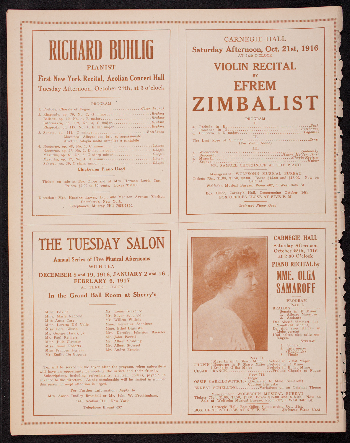 Columbus Day Celebration, October 12, 1916, program page 10