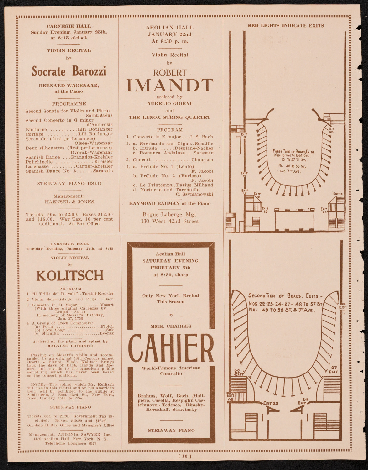 State Symphony Orchestra of New York, January 21, 1925, program page 10