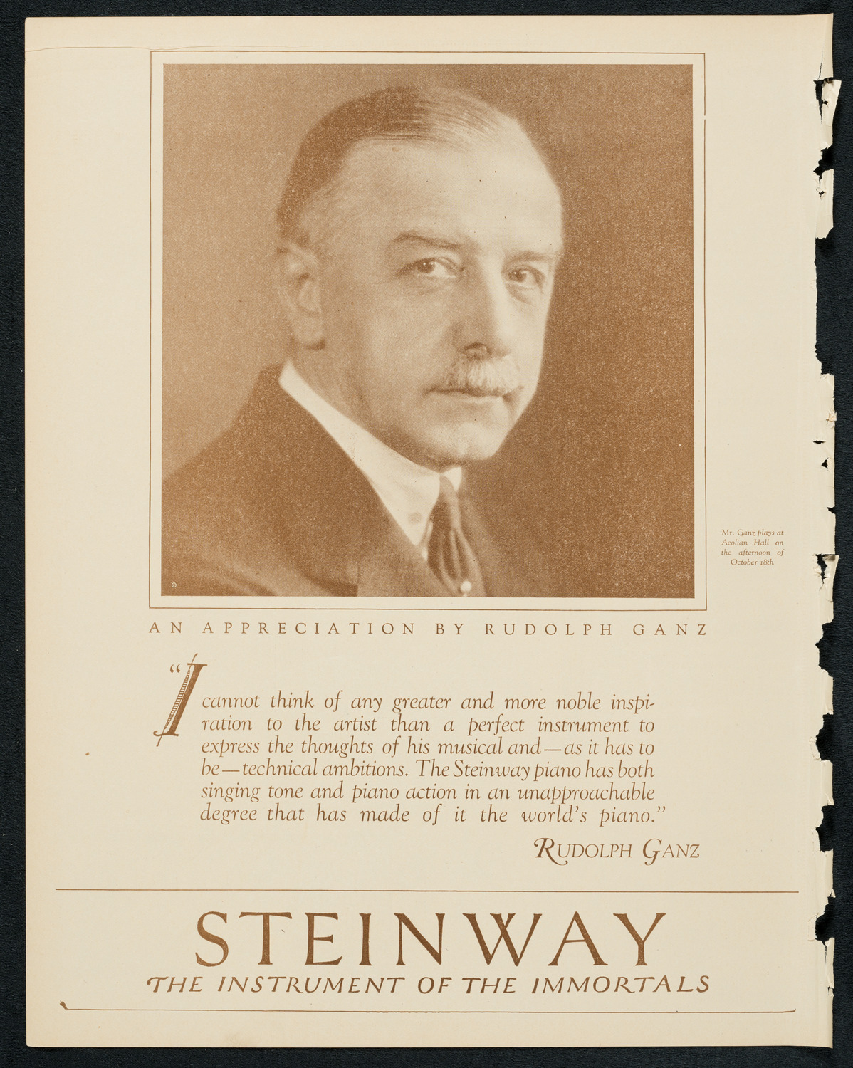 Alexander Borovsky, Piano, October 17, 1923, program page 4