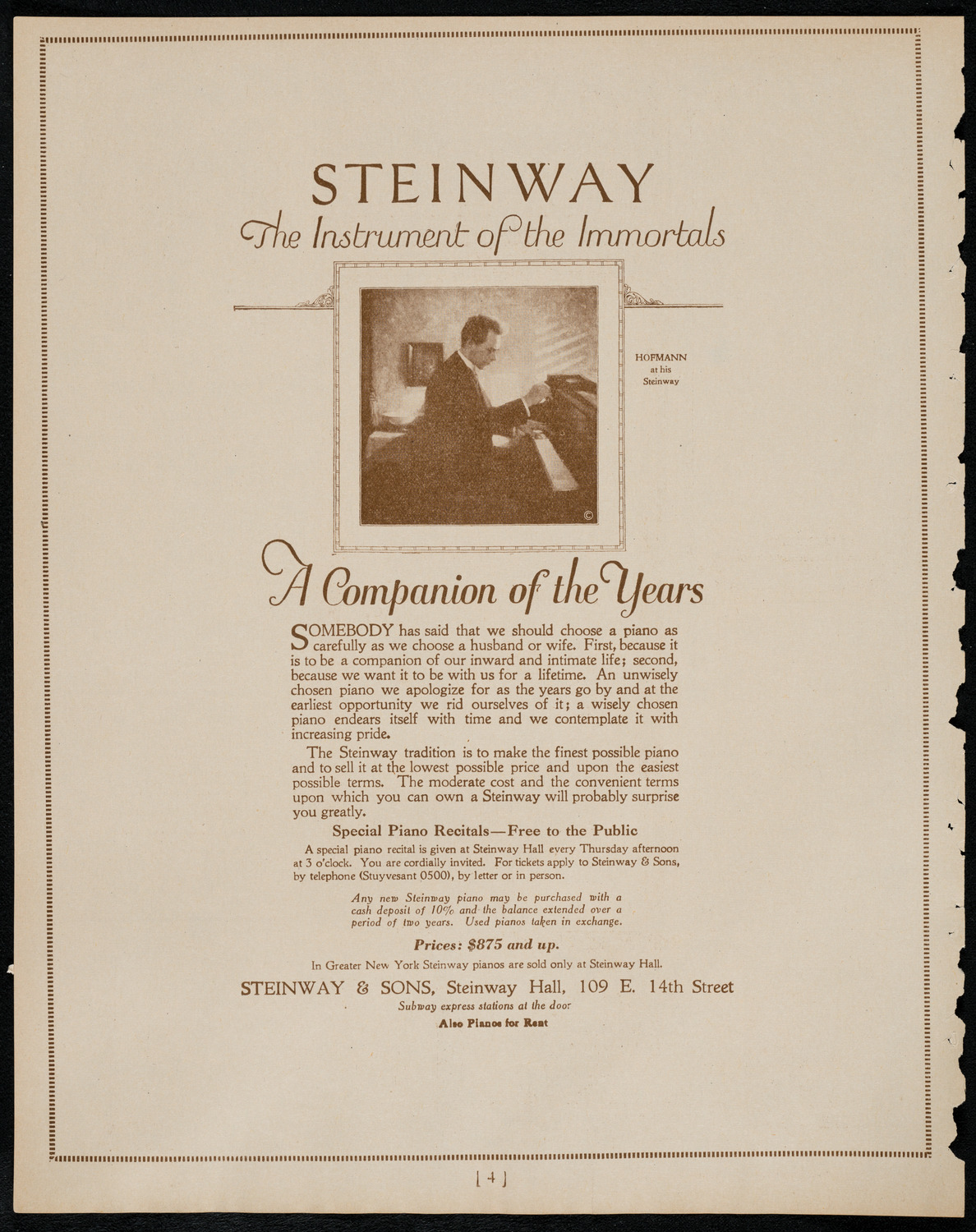 Oratorio Society of New York, February 21, 1922, program page 4