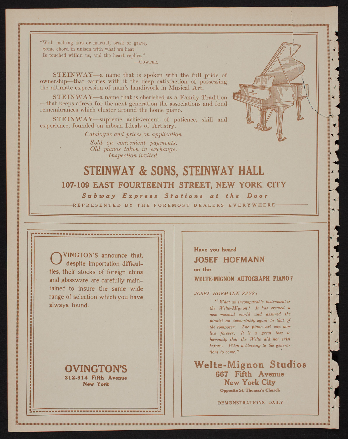 Toscha Seidel, Violin, April 28, 1918, program page 4