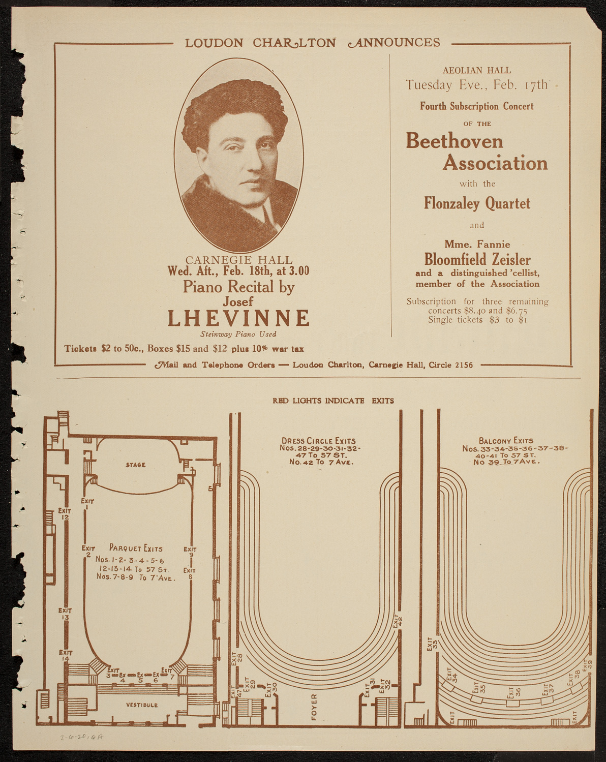 New York Philharmonic, February 6, 1920, program page 11