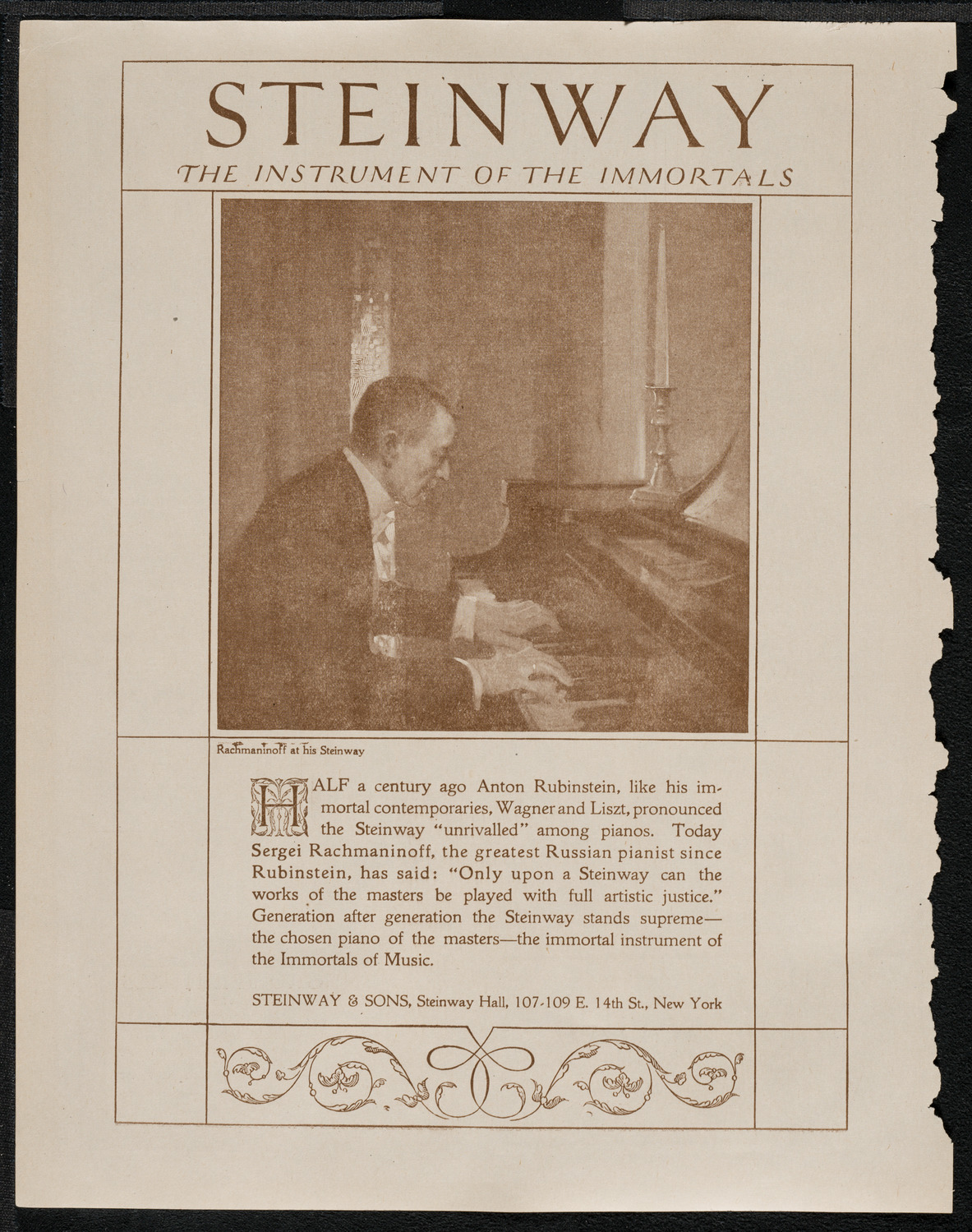 National Symphony Orchestra, March 6, 1921, program page 4