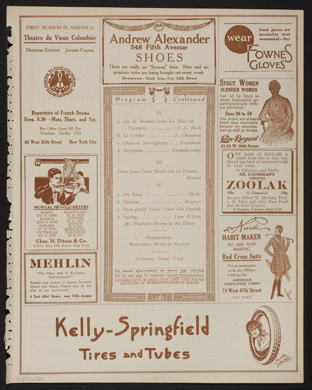 Maude Fay, Soprano, March 3, 1918, program page 7