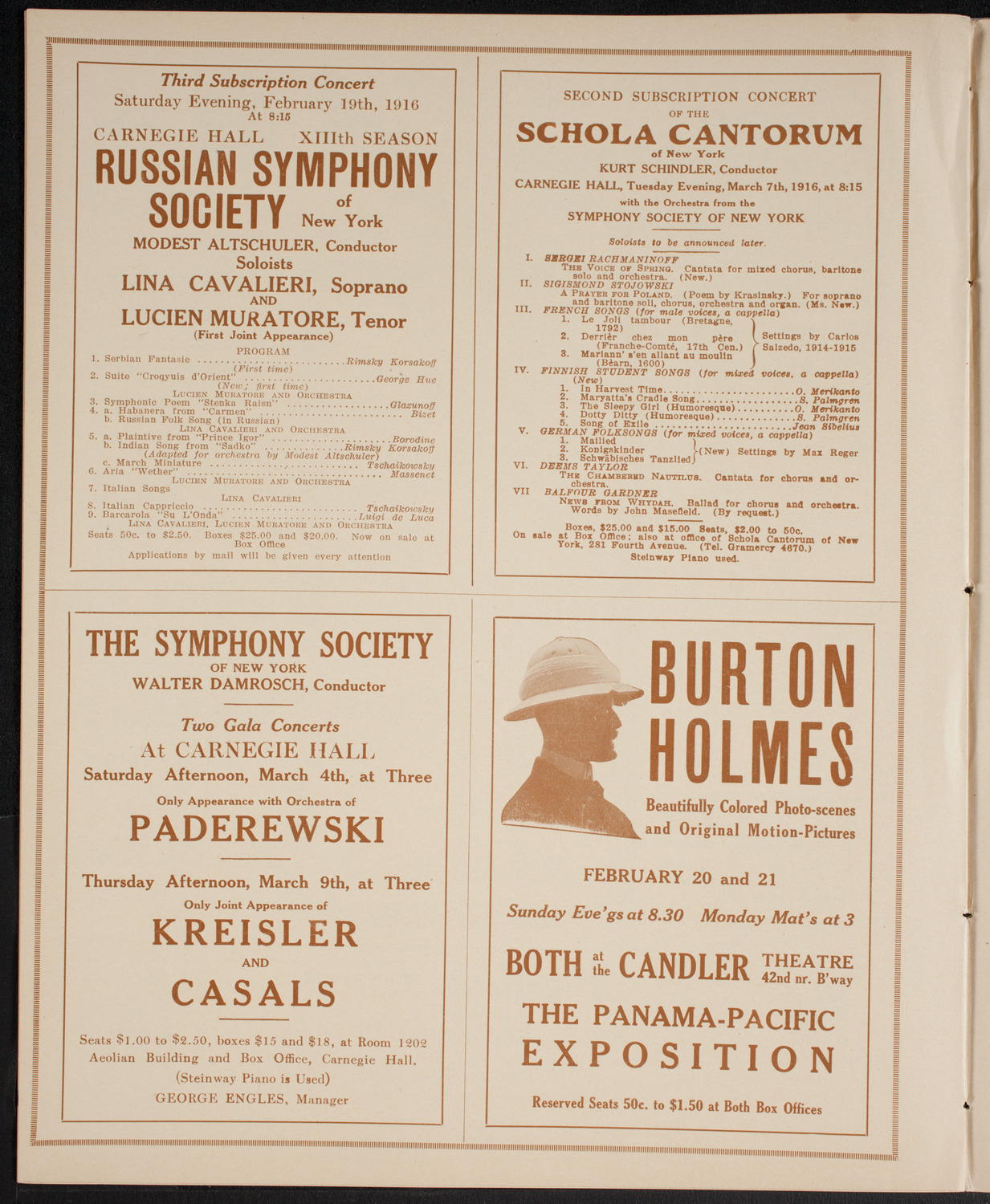 Boston Symphony Orchestra, February 17, 1916, program page 8