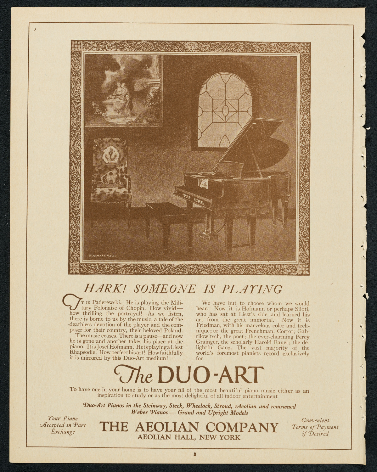 Society of the Friends of Music, October 15, 1923, program page 2