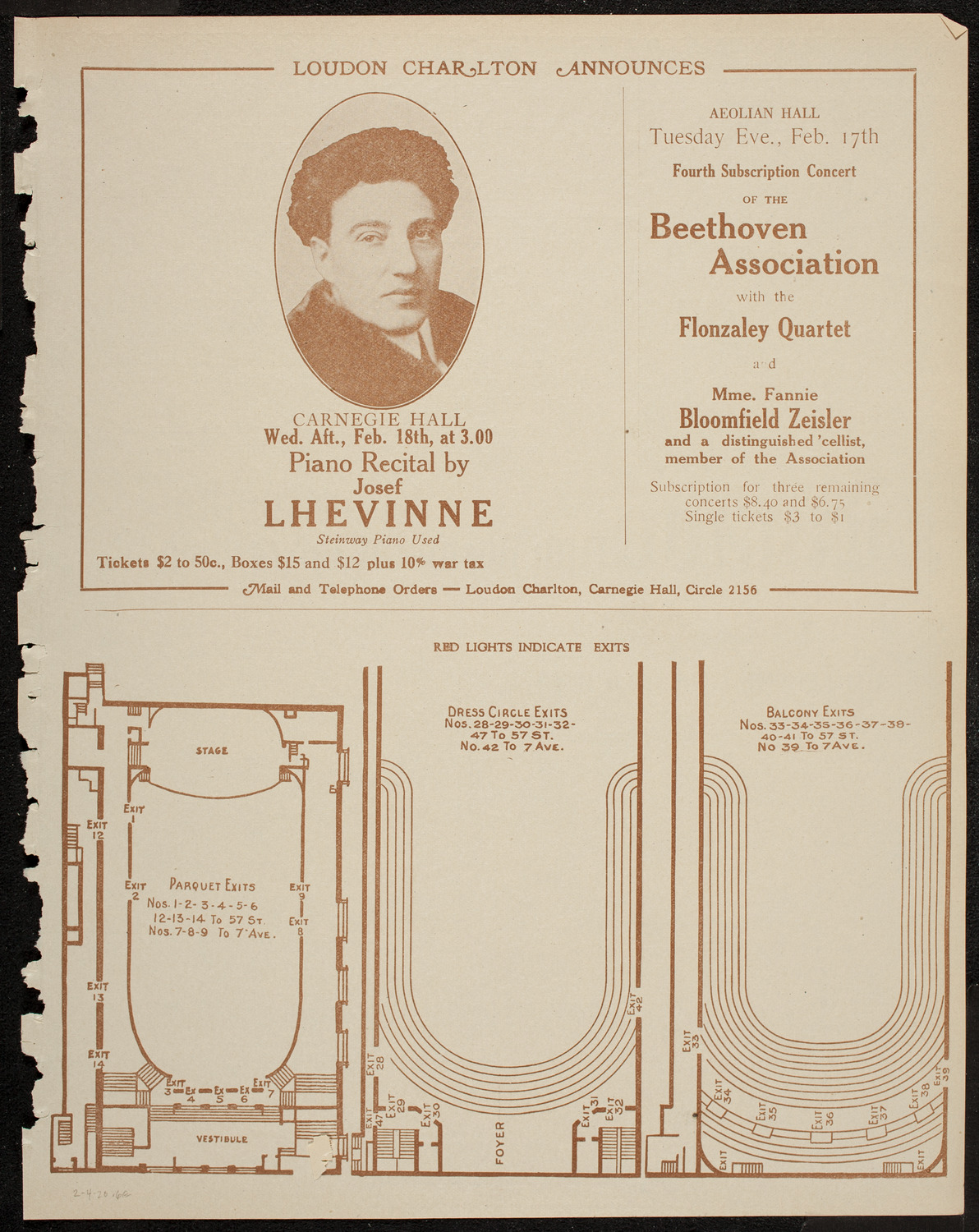 Columbia University Chorus, February 4, 1920, program page 11