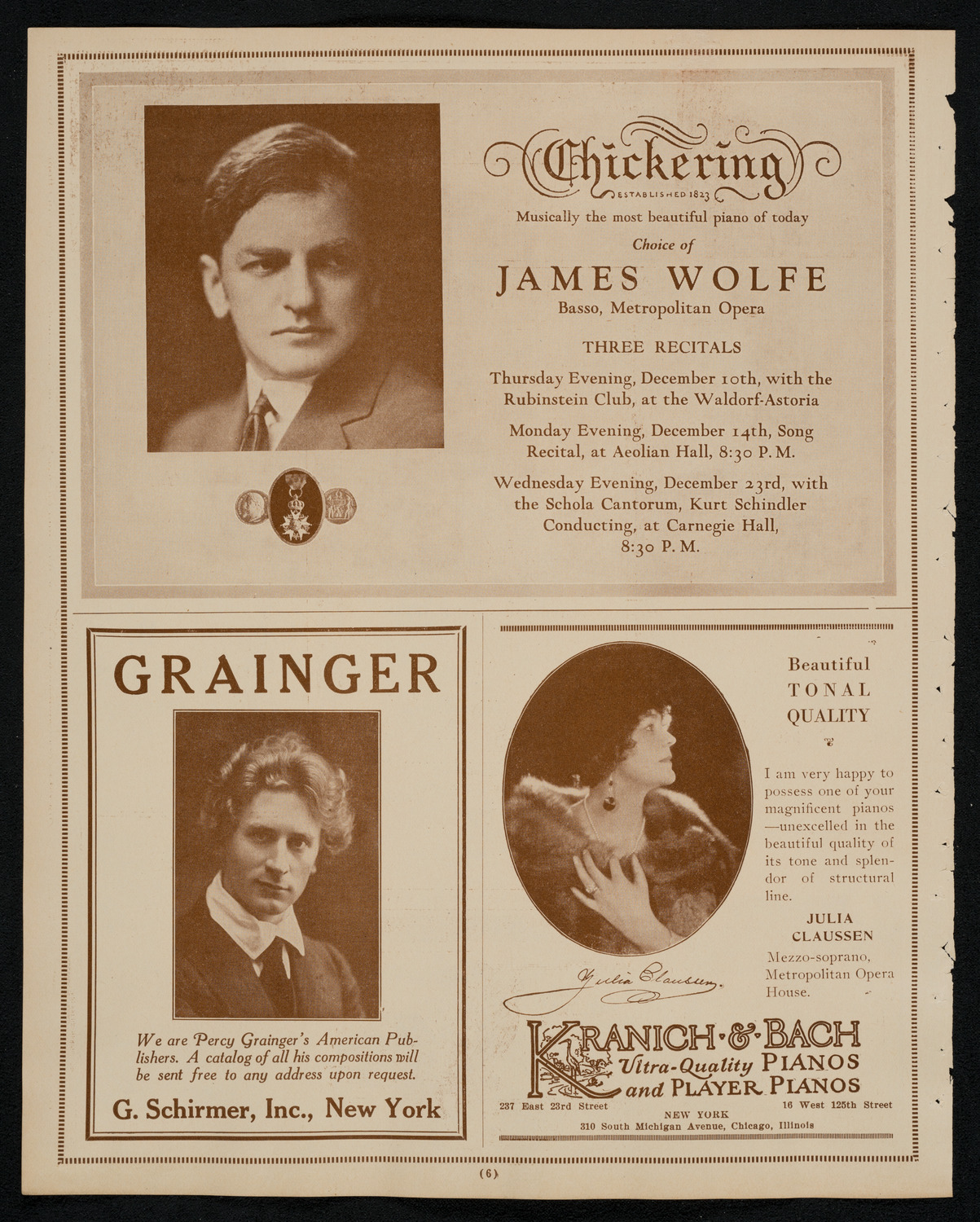 Anna Robénne, December 8, 1925, program page 6