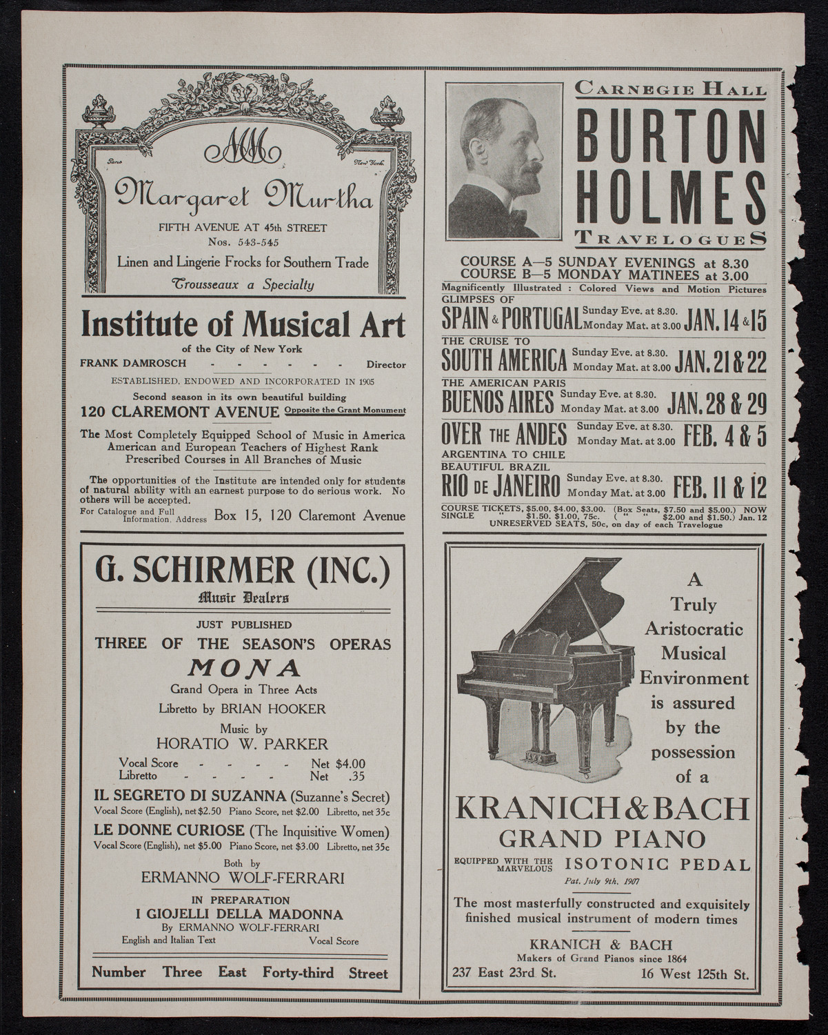 Volpe Symphony Society of New York, January 9, 1912, program page 6